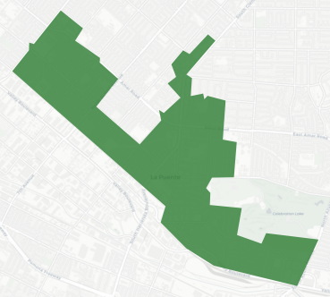 City of La Puente Measure LP results map