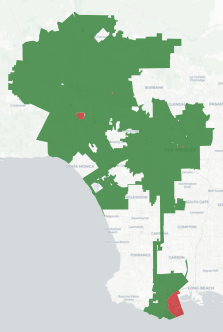 City of Los Angeles Measure CB results map