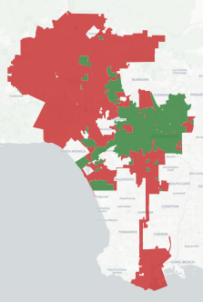 City of Los Angeles Measure TT results map