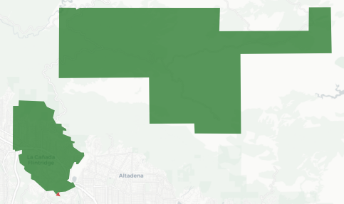 La Canada Unified School District Measure LCF results map