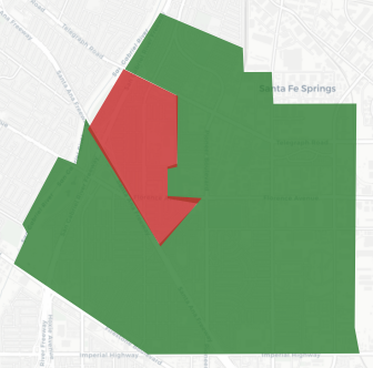 Little Lake City Elementary School District Measure LR results map