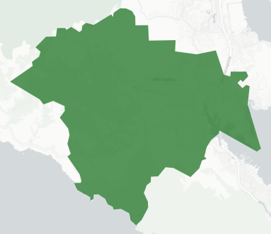 Mill Valley School District Measure E results map