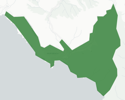 Muir Beach Community Services District Measure M results map