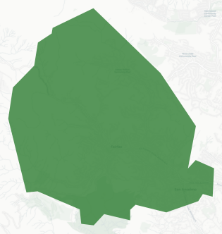 Ross Valley School District Measure H results map
