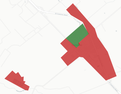 City of Gonzales Measure B results map