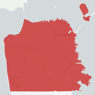 San Francisco City and County Measure A results map