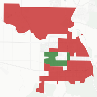 City of Lompoc Measure B2026 results map