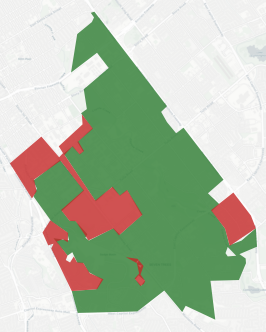 Franklin-McKinley School District Measure C results map