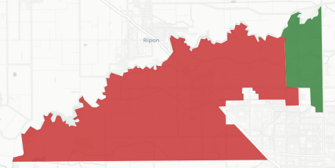 Salida Fire Protection District Measure J results map