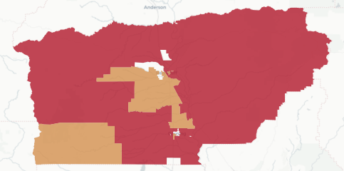 Tehama County precinct map