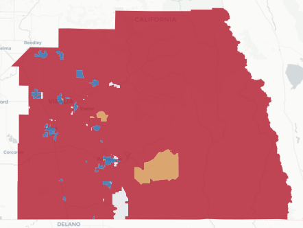 Tulare County precinct map